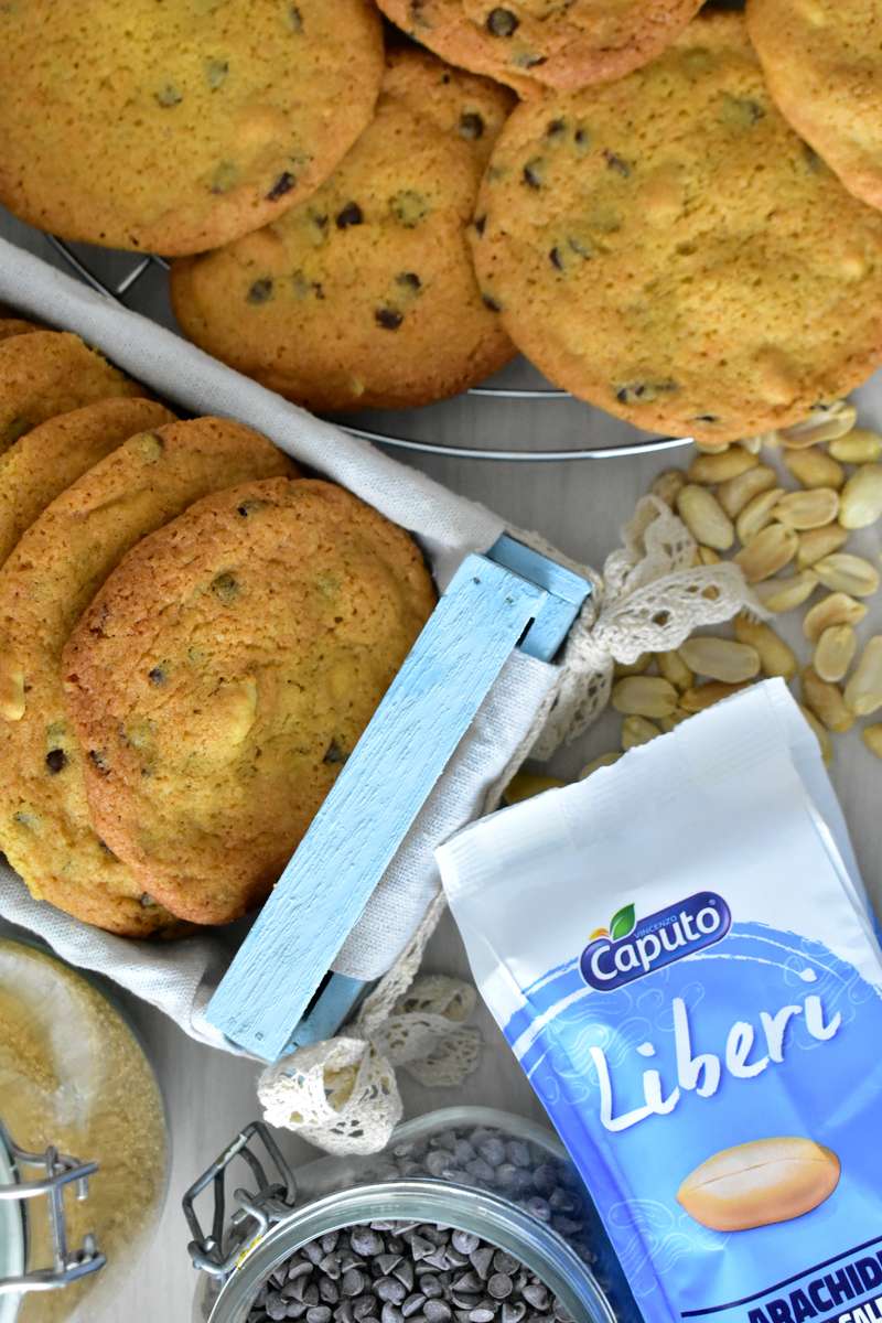 Ricetta cookies alle arachidi e gocce di cioccolato